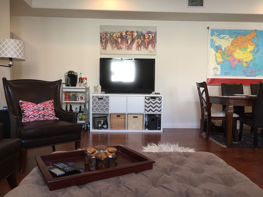 Watch a movie on our Roku with Netflix or choose from our DVD collection! We also have a Playstation for the kiddos.