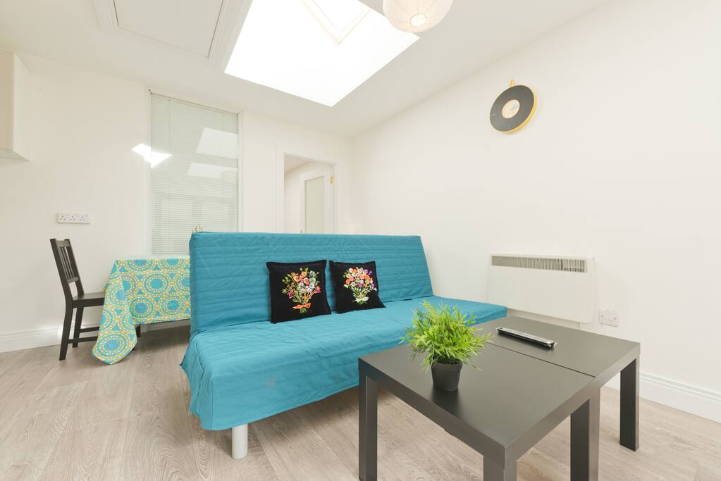 sofa bed and sun light roof