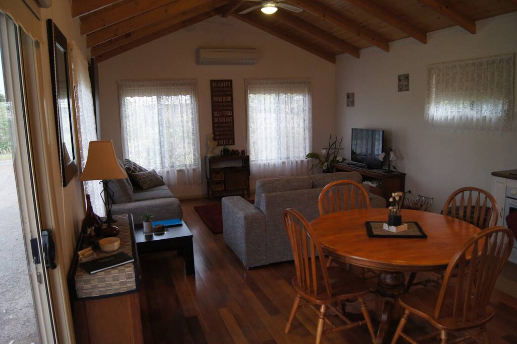Loungeroom and dining room