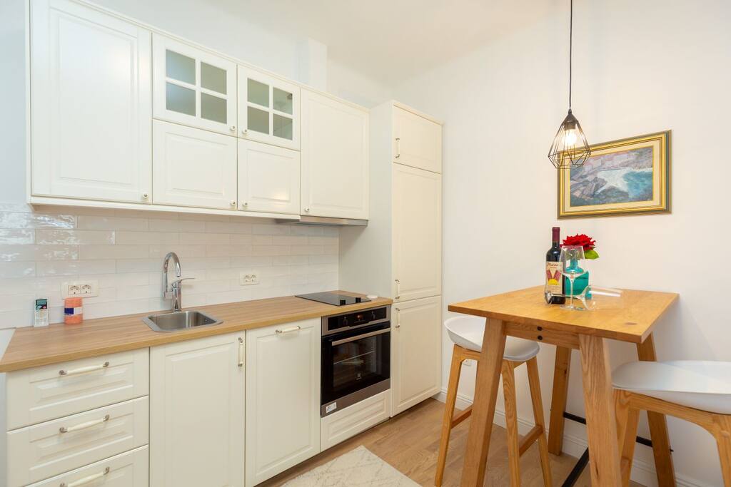 Newly instaled kitchen and dining space