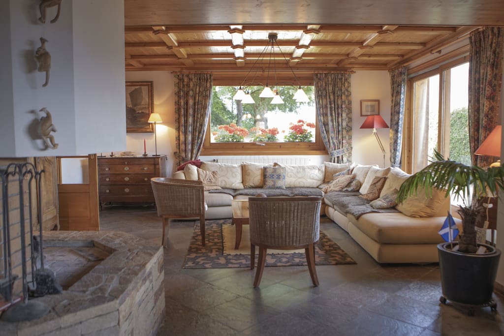 Fireplace in the living room