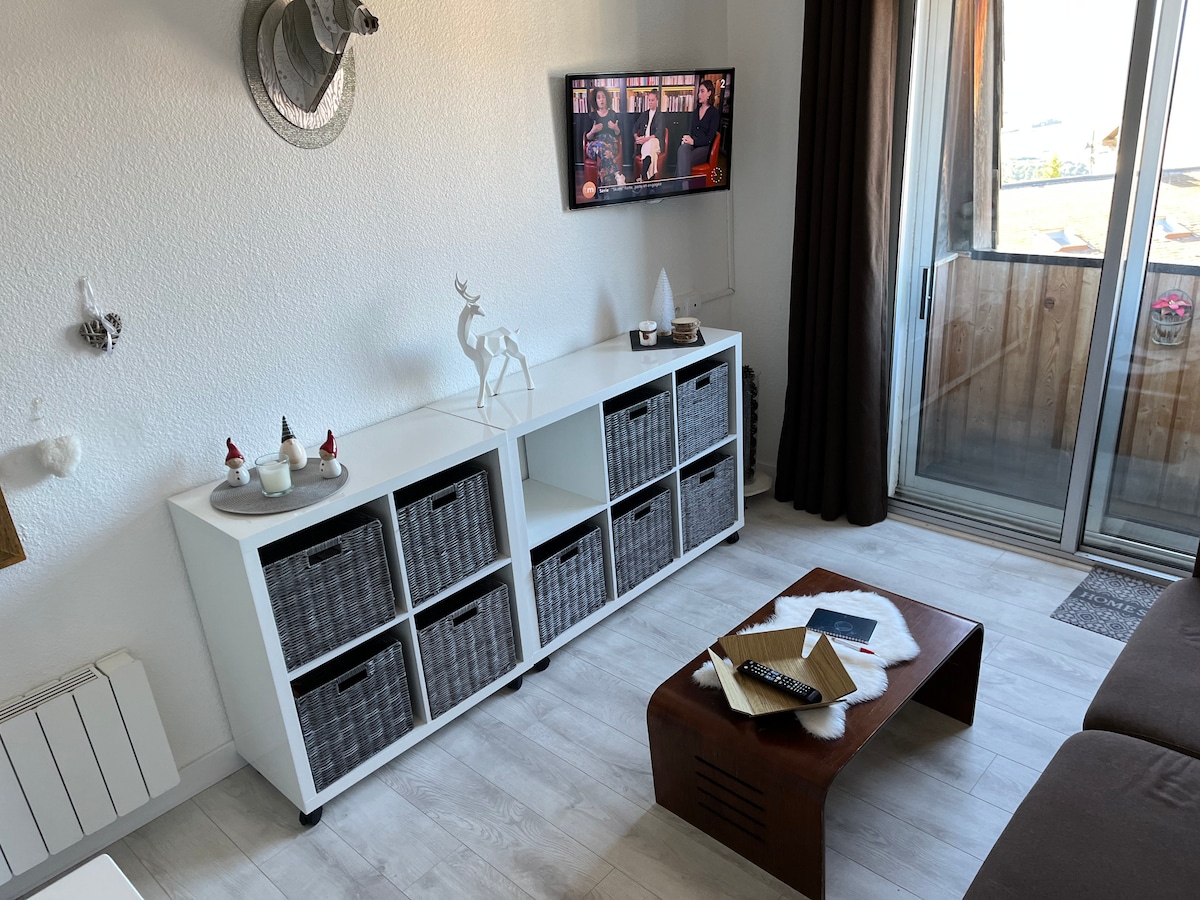 Top performing Airbnb: Small south-facing cocoon with Pyrenees view & private parking in Font Romeu Odeillo Via