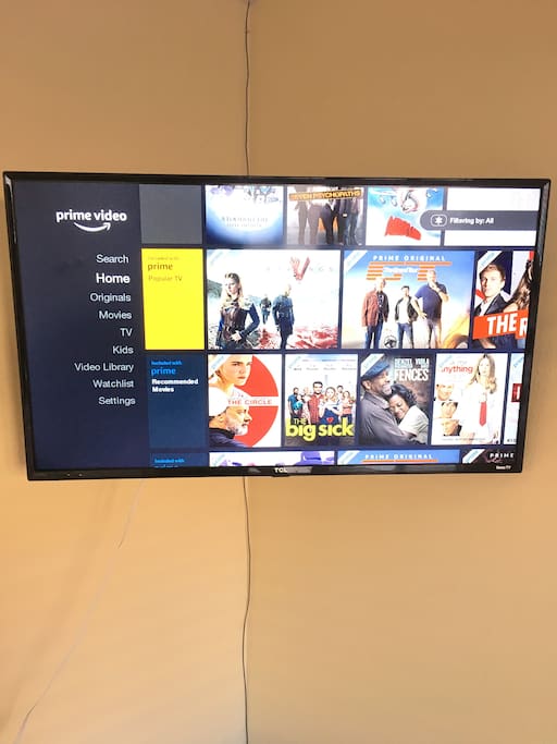 Enjoy watching shows and movies on our 40 inch LCD HD television. Relax and procrastinate on much needed work
