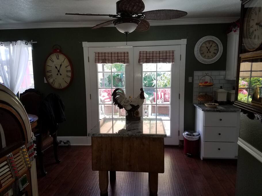 Opens to the patio
