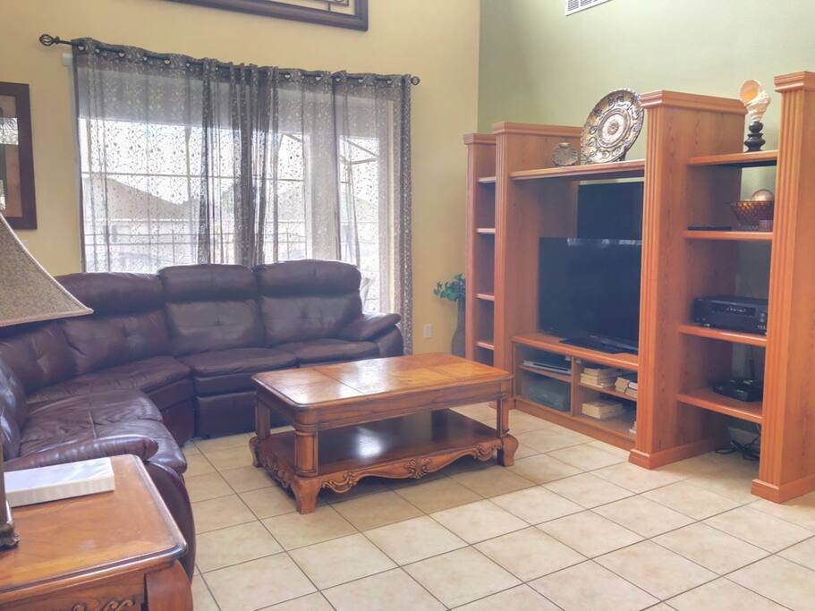 living room with smart tv