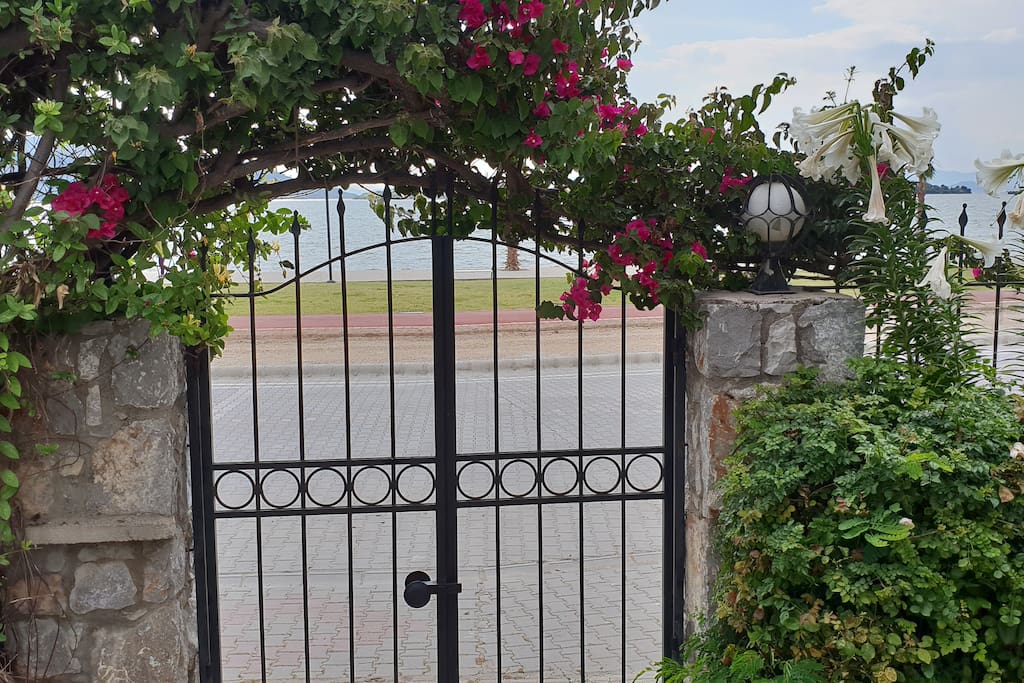 front gate and view to seashore