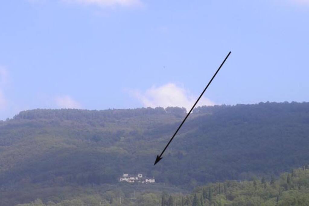 Villa Monetti seen from the distance