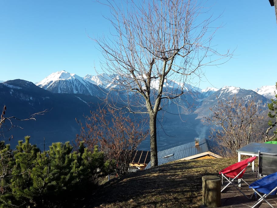 Point de vue magnifique depuis la terrasse