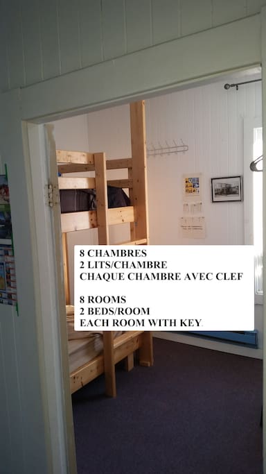 2 LITS /CHAMBRE
2 BEDS/ROOM