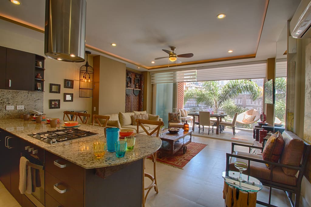 Kitchen-Living Room-Balcony