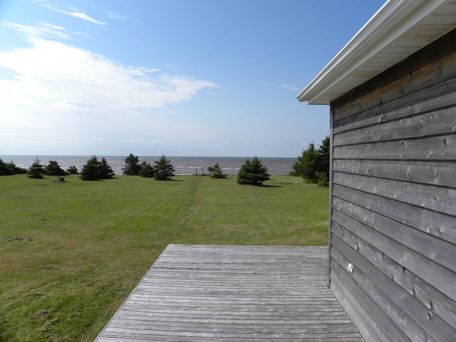 Looking towards the ocean