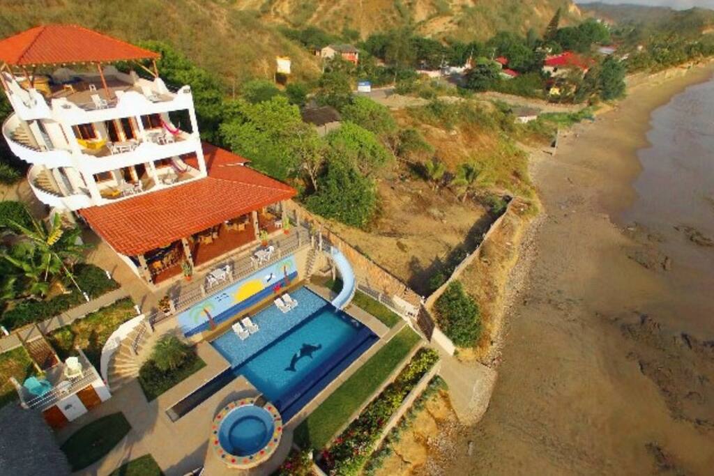 Direct beach access on the coast of Ecuador