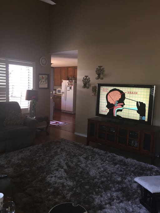 Living room and kitchen..