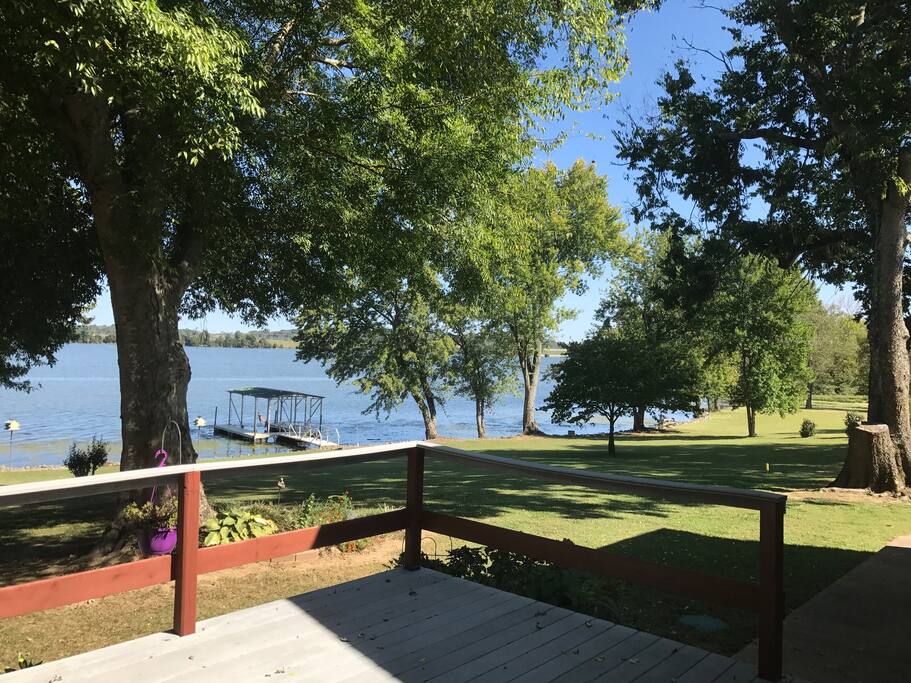 Private 14'x18' Deck off Kitchen with BBQ Grill and 10 outdoor Adorandeck Chairs