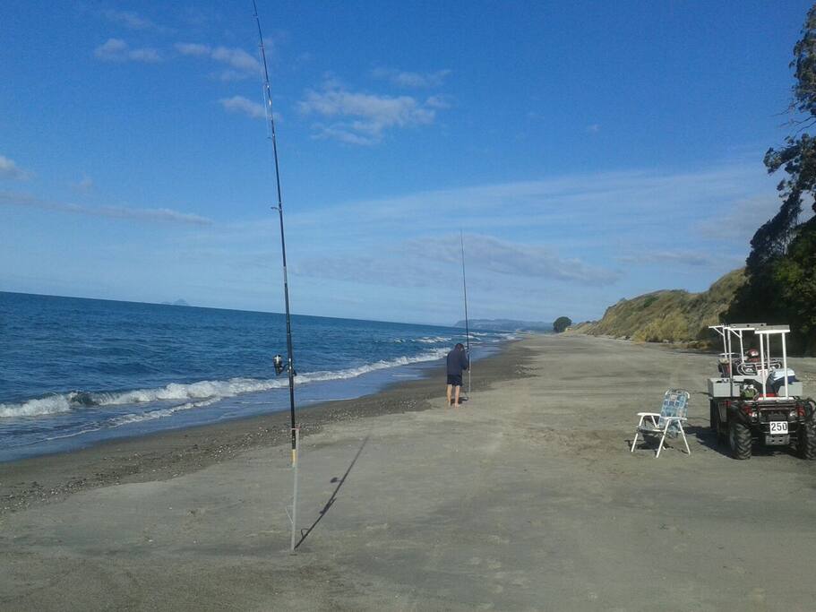 Lovely beach to walk along and fish