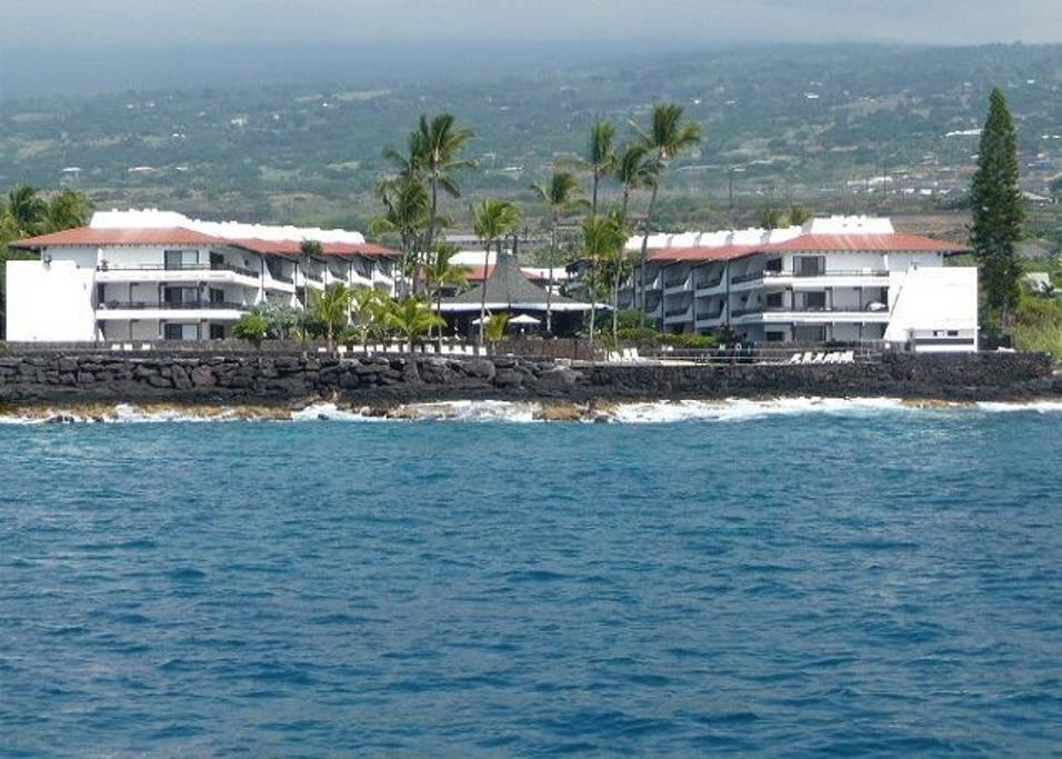 View of the complex from offshore