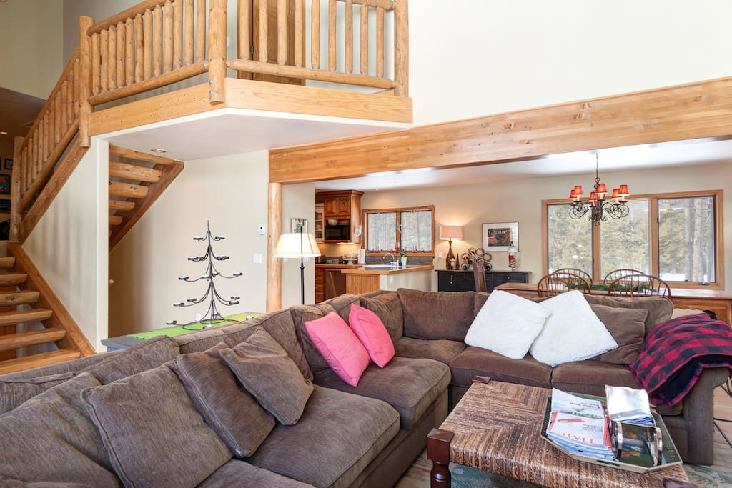 Family room area. Stairs lead up to mid level and then the top goes to master bedroom.