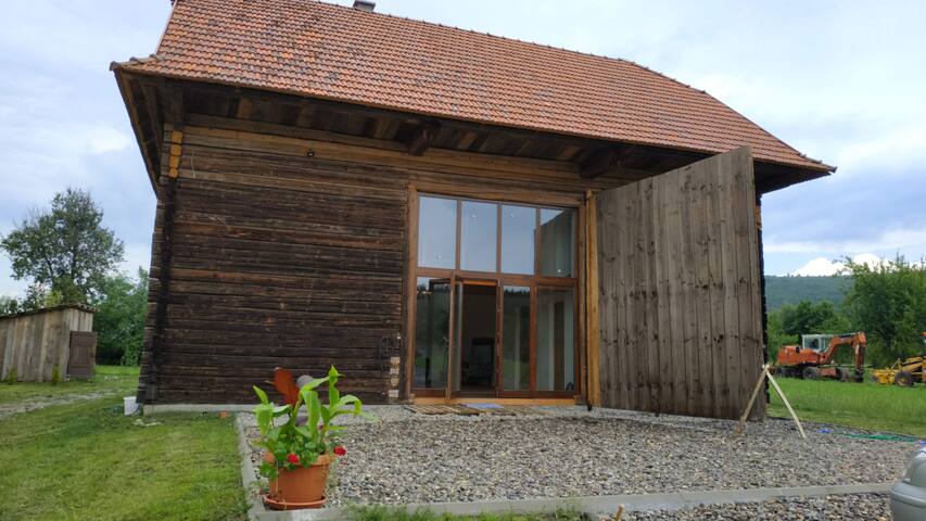 cozy room in a 100 years old wooden barn