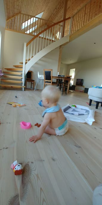 Soft wooden floors perfect for childrens play