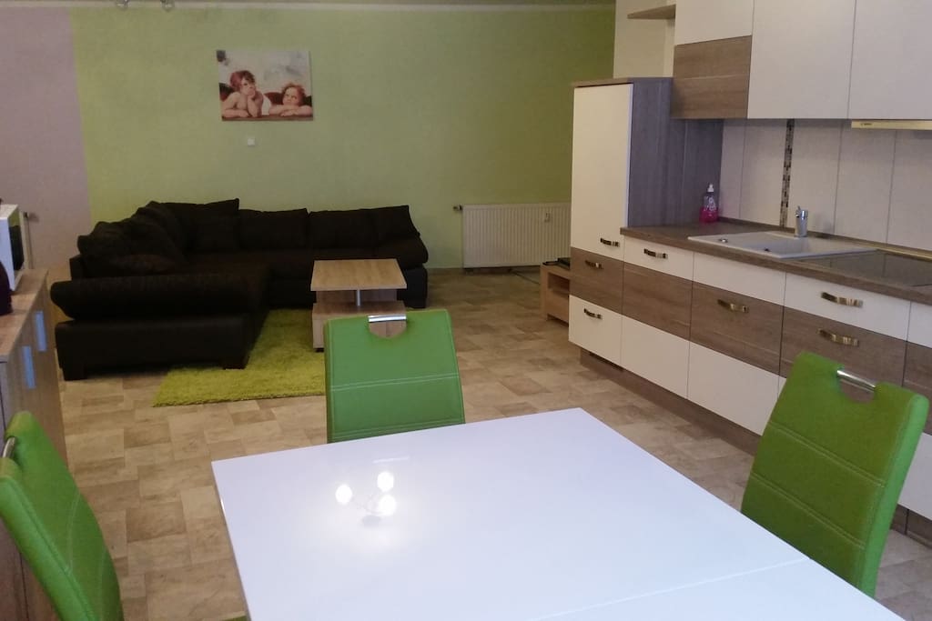 Kitchen and living room
