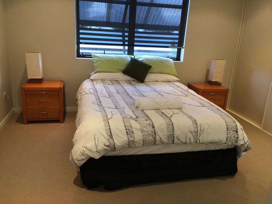 Queen bed in Main/en-suite bedroom-Airconditioned