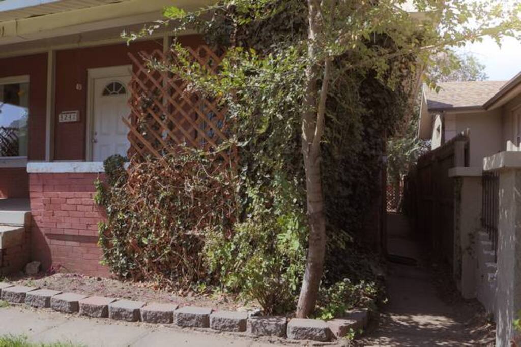 The entrance to your space is around back!