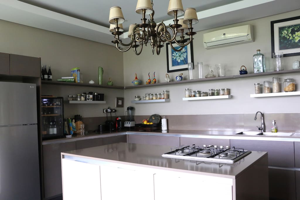 Kitchen with AC and daily chef at your disposal
