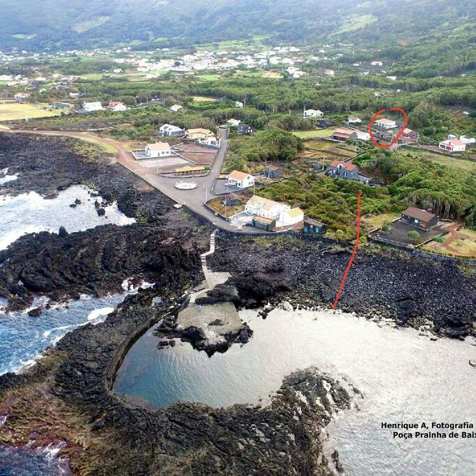 very close to the natural salt water swiming pool..
