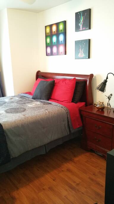 Queen size bed and night stand