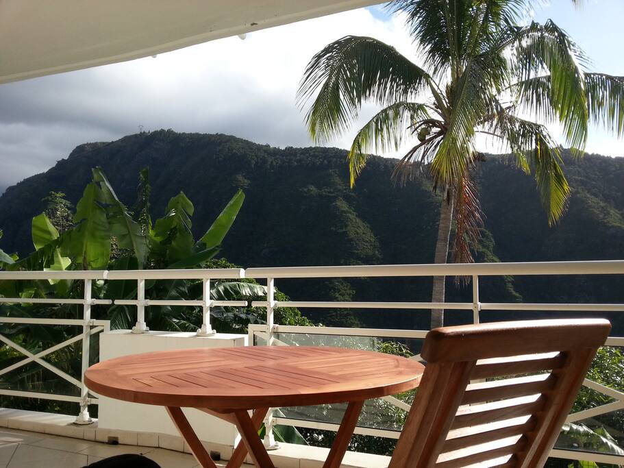 Terrasse vue montagne