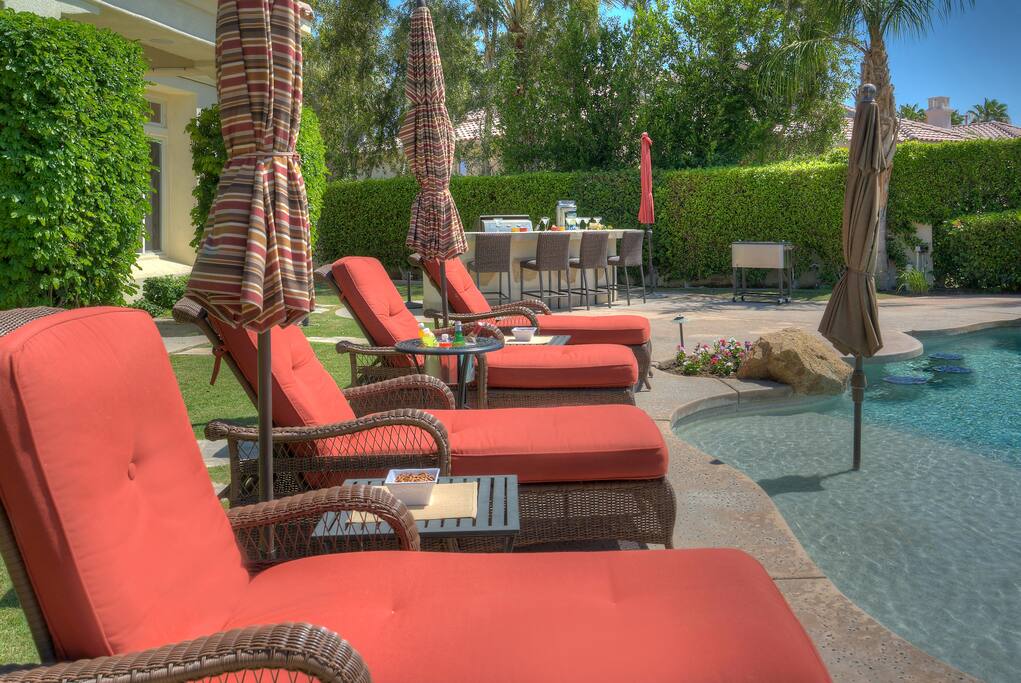 Poolside relaxation