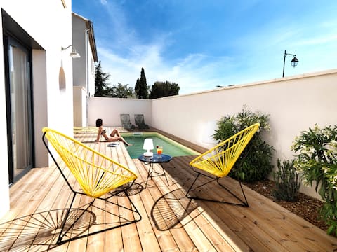 Top Airbnb: Decorative house with heated pool in Bédoin à Bédoin