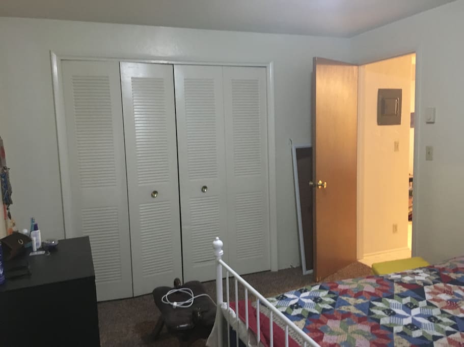 Big closet in the bedroom.