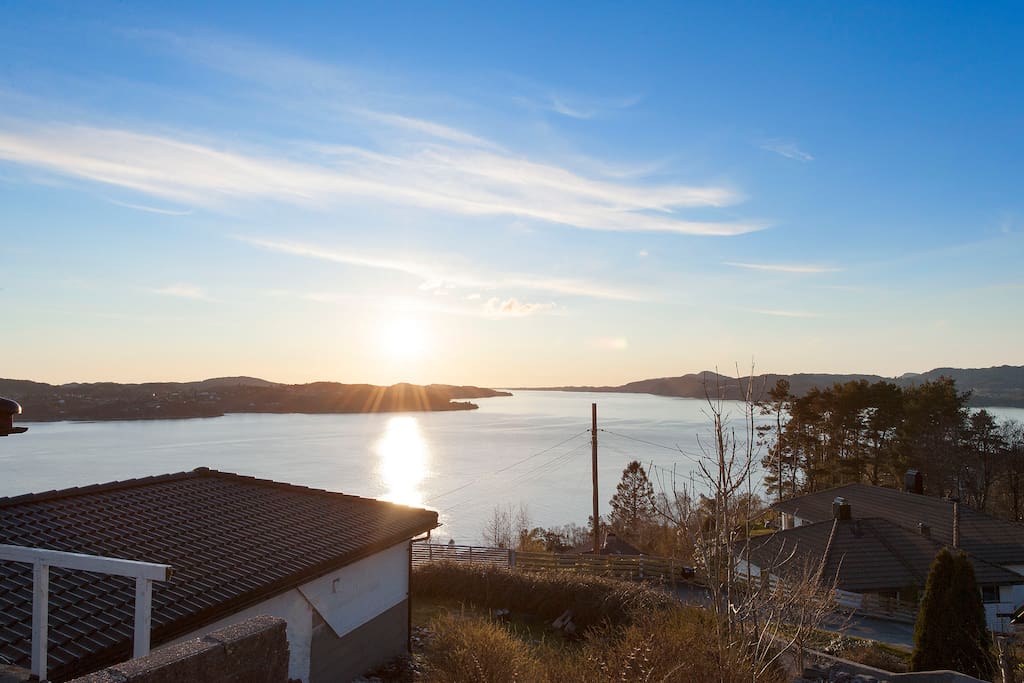 Nydelig utsikt hvor man kan nyte solnedgangen
