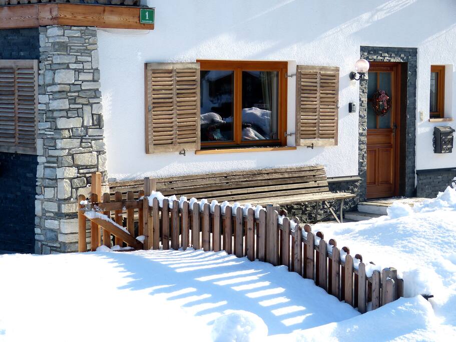 Eingang Ferienhaus Rauter