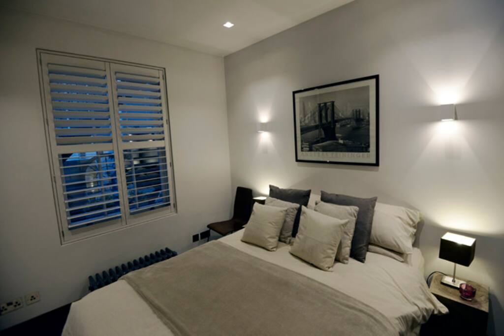 sash windows opening to outside seating area