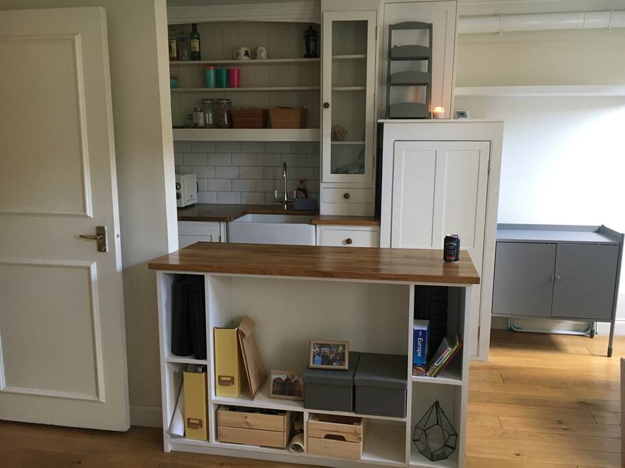 Looking into kitchen from lounge area