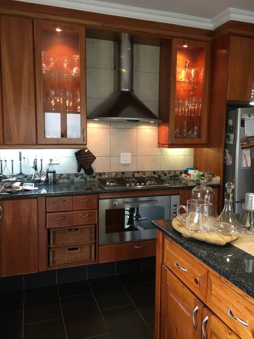 The large kitchen also available for guests to use.