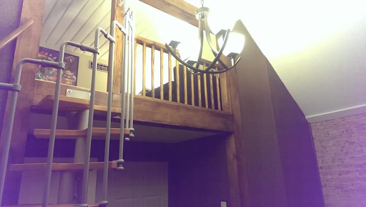 A view of the "Kids' Loft" from the kitchen.