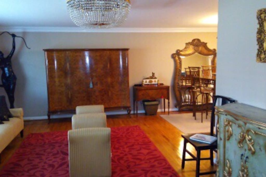 Formal living and dining room combined