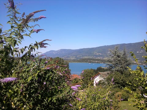 large house with lake view