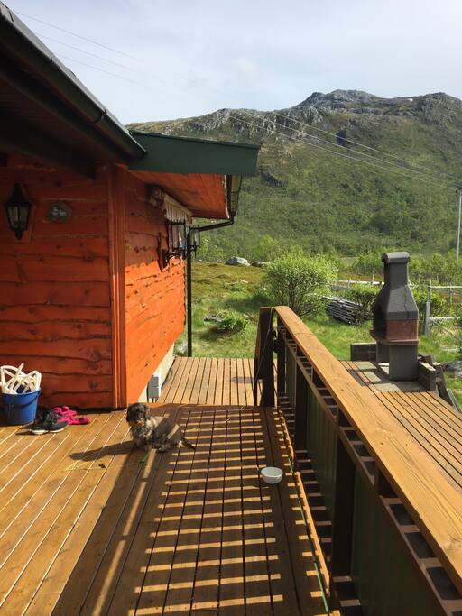 Fine uteplasser rundt hytta.