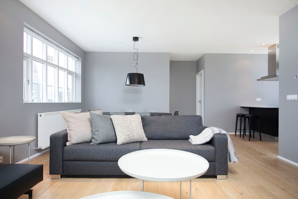 Open and bright spaces. Two double sleeper sofas.