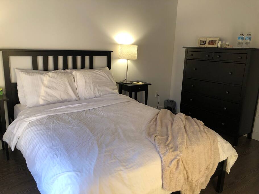 Your dresser is filled with fresh linens, soap, and water.