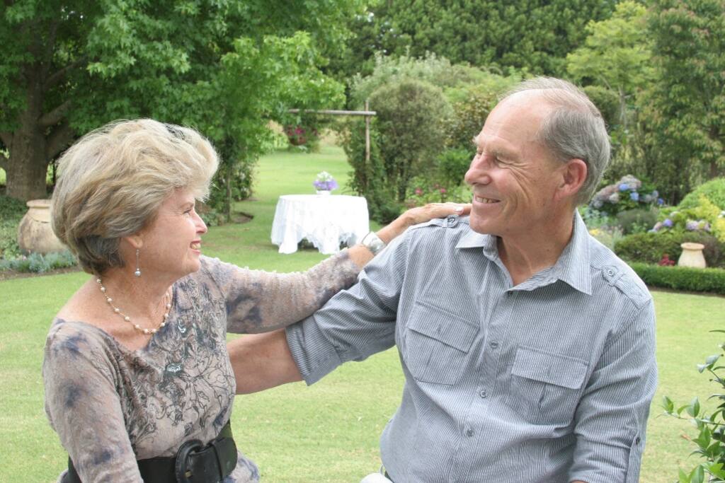 Tere & her husband Michael in their Kerikeri garden.