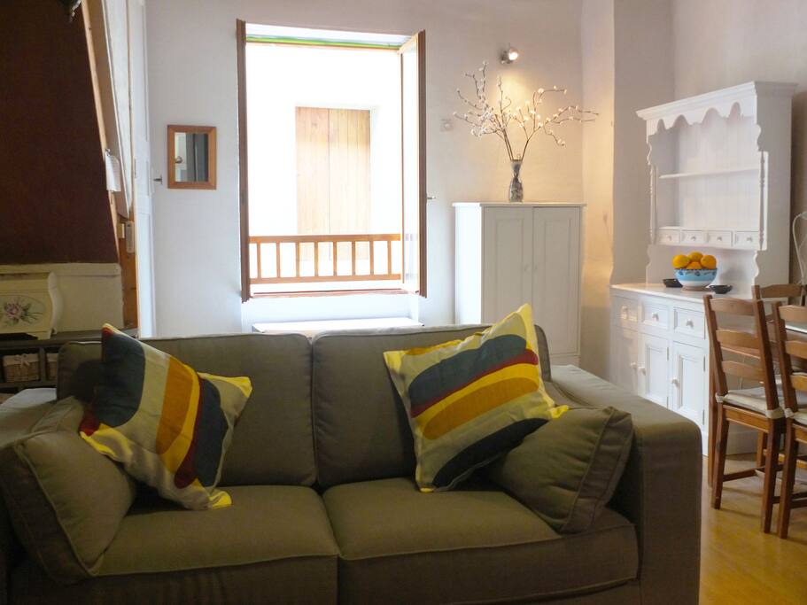 Living room with sofa bed