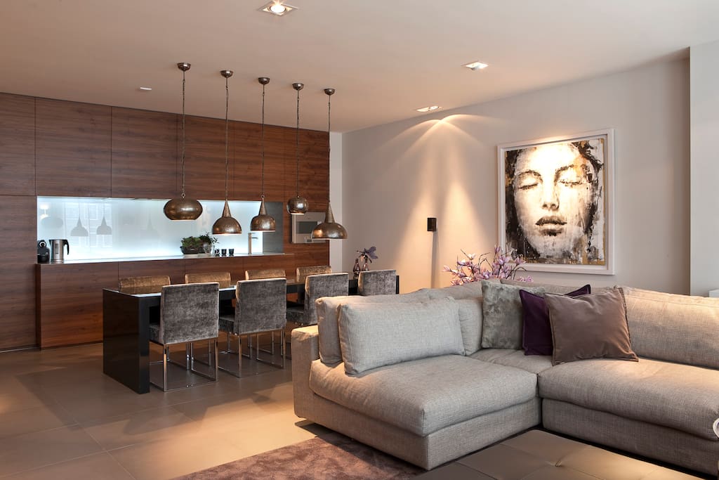 Kitchen and living area