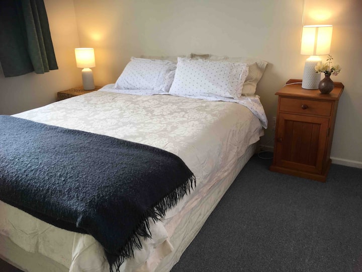 Comfy queen bed. Large room with ensuite