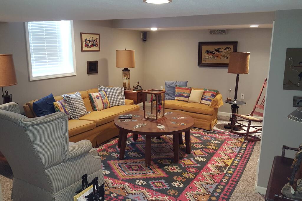 Large, comfortable, private living room.