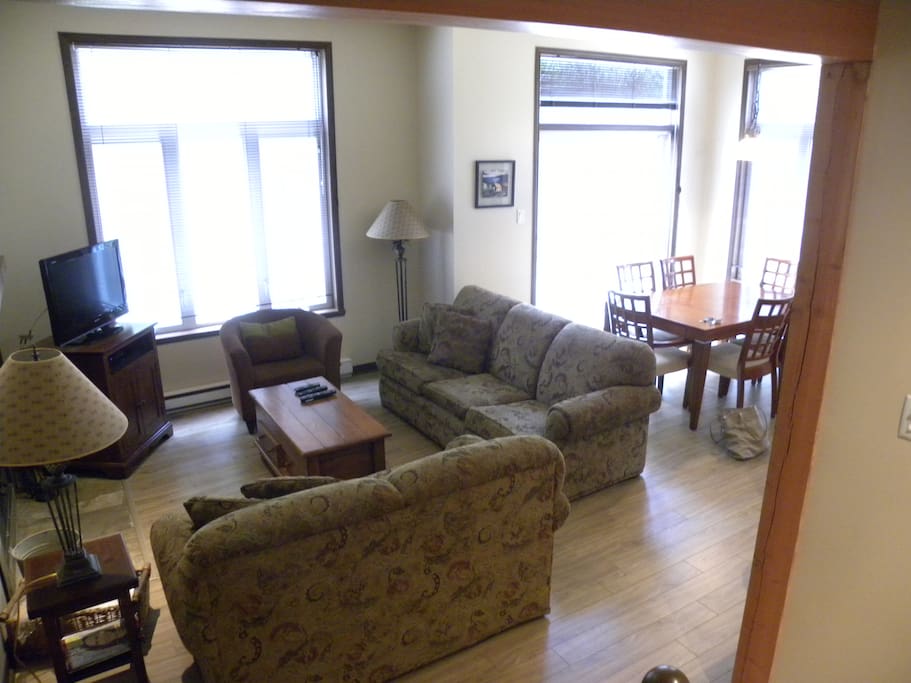 Open plan living dining room
